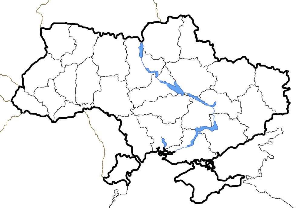 File:Map of Ukraine political simple blank.svg
