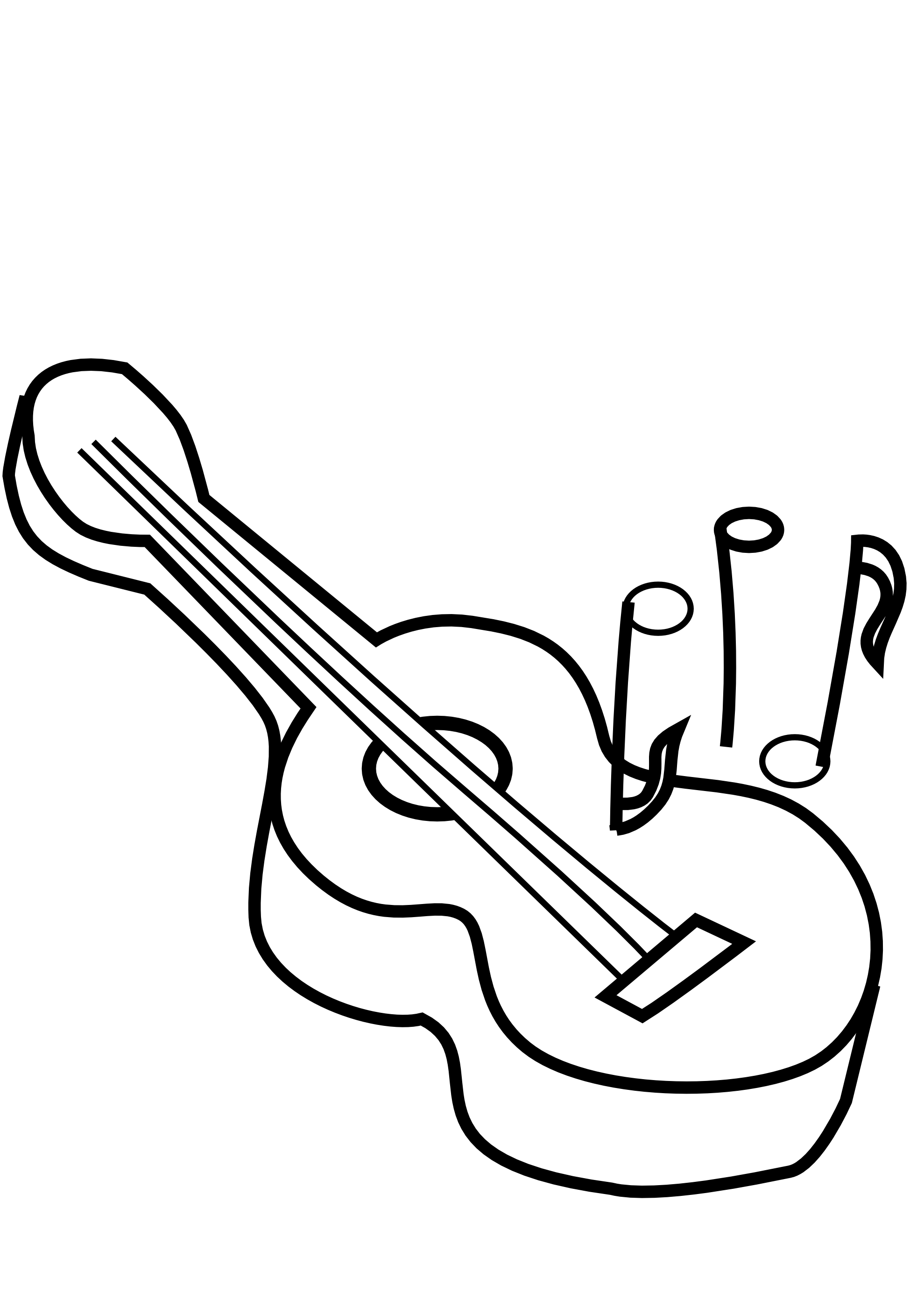 Guitar clip art black and white