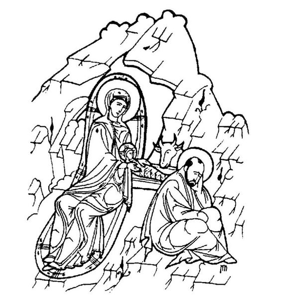 Christmas nativity, Book and Coloring