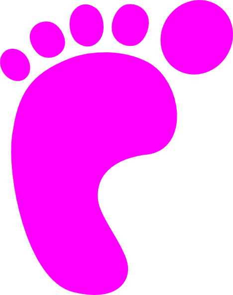 Pink Baby Footprints Clipart