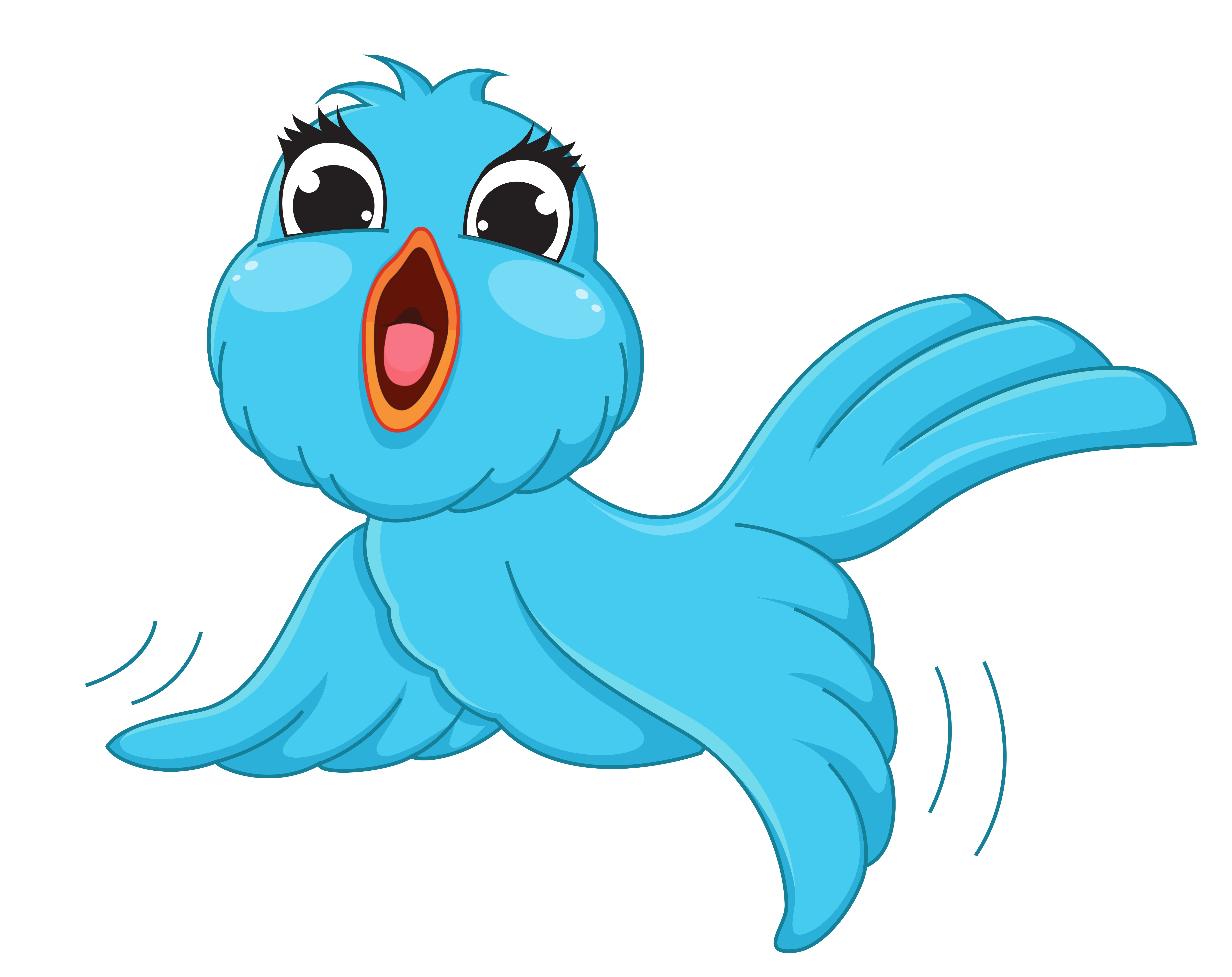 Transparent Blue Bird PNG Cartoon Picture