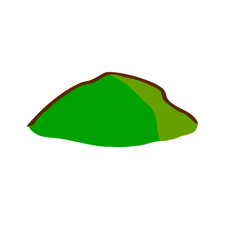Green hill clipart