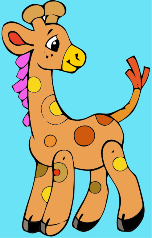 Cute Baby Giraffe Coloring Pages