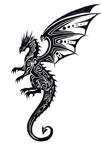 22 Tribal Dragon Tattoo Designs, Images And Pictures