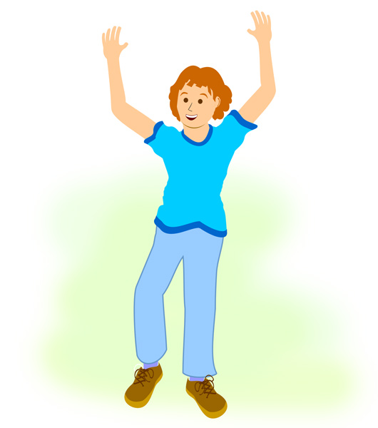 Children hands up clipart