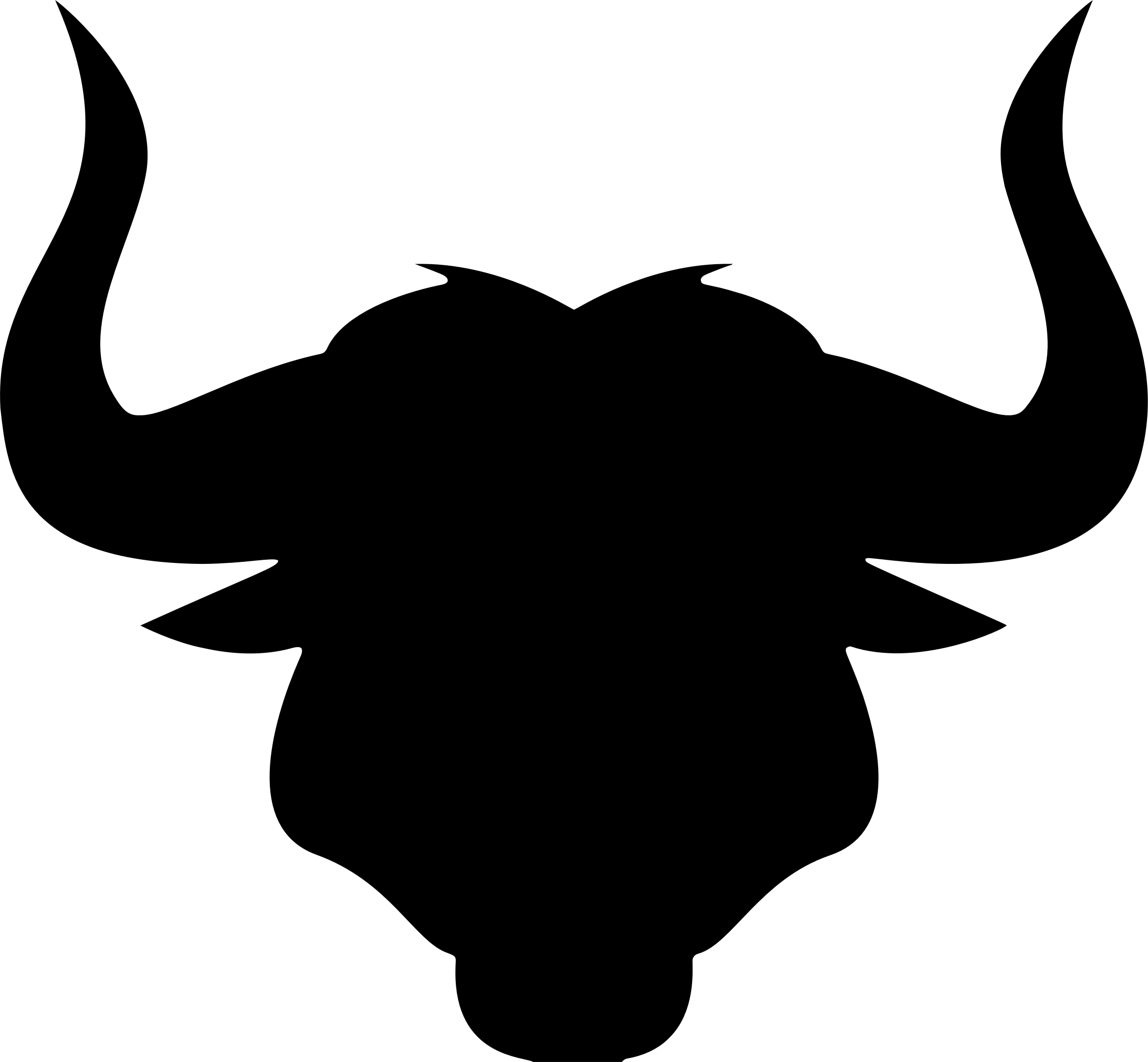 Clipart - Bull Head Silhouette