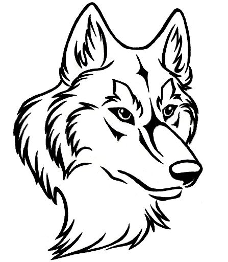 Line Wolf Head - ClipArt Best
