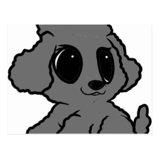 Cartoon Poodles Postcards | Zazzle