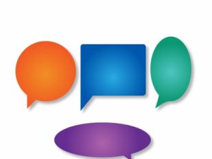 Coloured speech bubbles | free vectors | UI Download