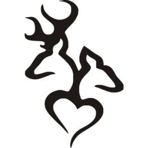 Browning deer head logo clipart