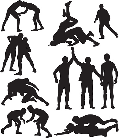 Wrestling Clip Art, Vector Images & Illustrations