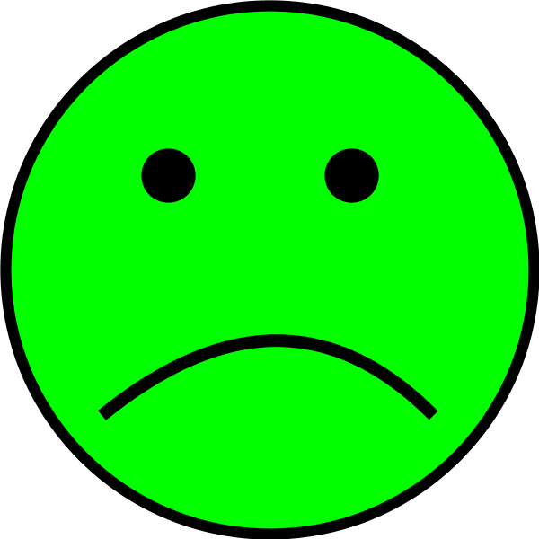 Green Sad Face Clipart - Cliparts and Others Art Inspiration