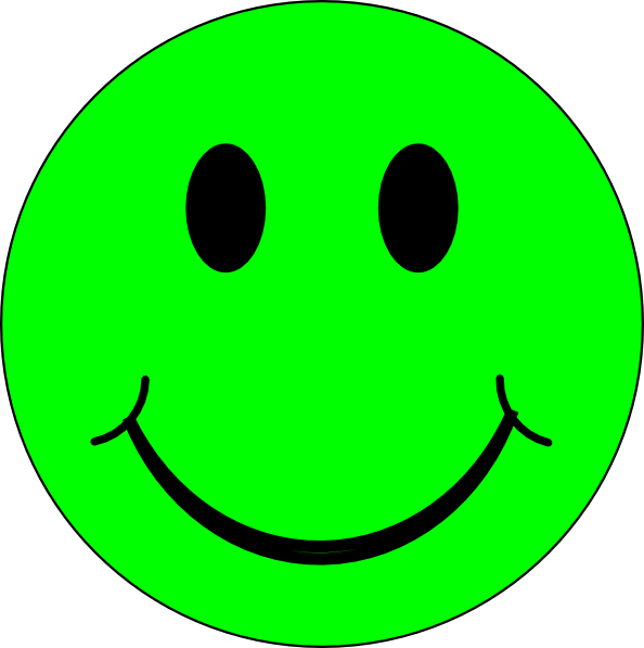 Happy green face clipart