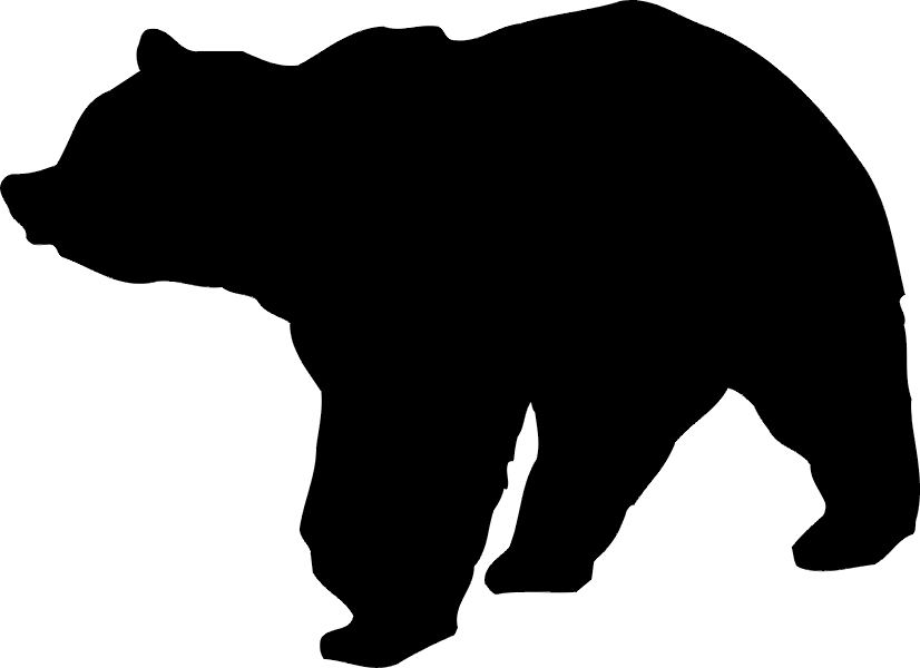 Black bear silhouette clipart free