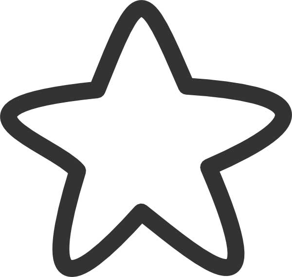 Cartoon Star Coloring Page for Kids - Free Printable Picture