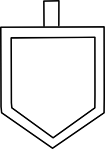 White Dreidel Shape clip art - vector clip art online, royalty ...