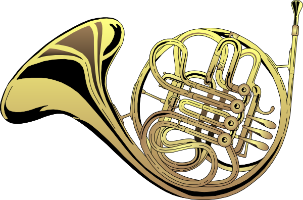 French Horn 4 clip art - vector clip art online, royalty free ...