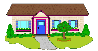 Houses and Buildings Clip Art of beach house and brick homes and ...