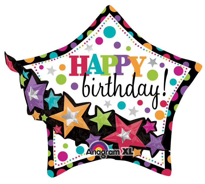 Large Foil Multi Birthday Balloon