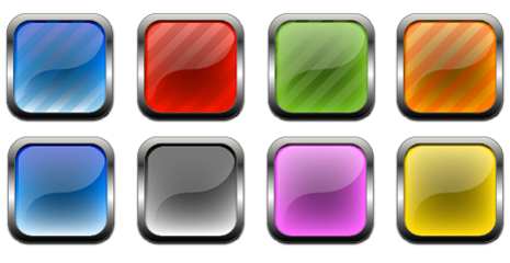 Free Vector Buttons and Icons – Metal and Glass - BittBox