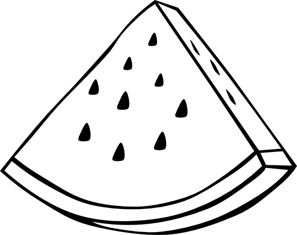 Watermelon Melon Outline clip art Free Vector