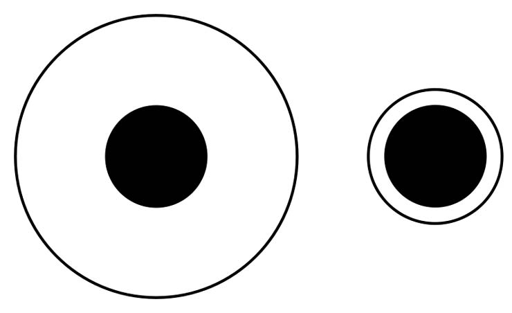 Delboeuf Illusion, Size Perception - Pictures & Images of Optical ...