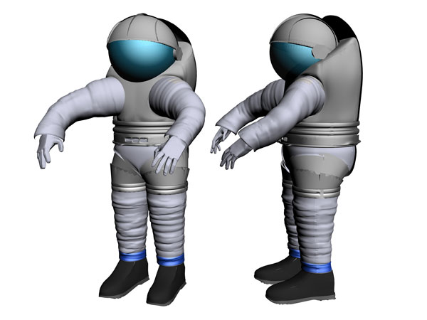 NASA exploration space shuttle suit, (.3ds) 3D Studio Max software ...