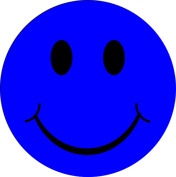 Blue Smiley Face Clip Art