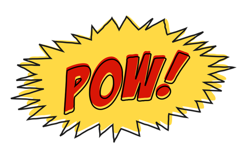 Vintage comic POW sound effect | Public domain vectors