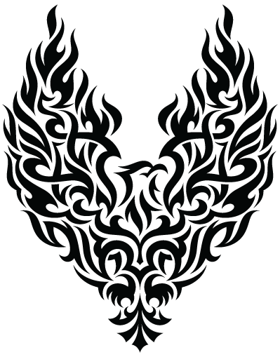 Tribal Eagle Tattoo One | Isolated Stock Photo
