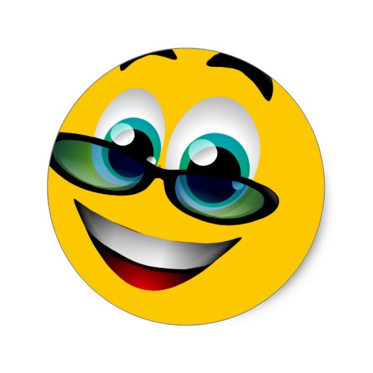 Smiley Face With Glasses Stickers | Zazzle