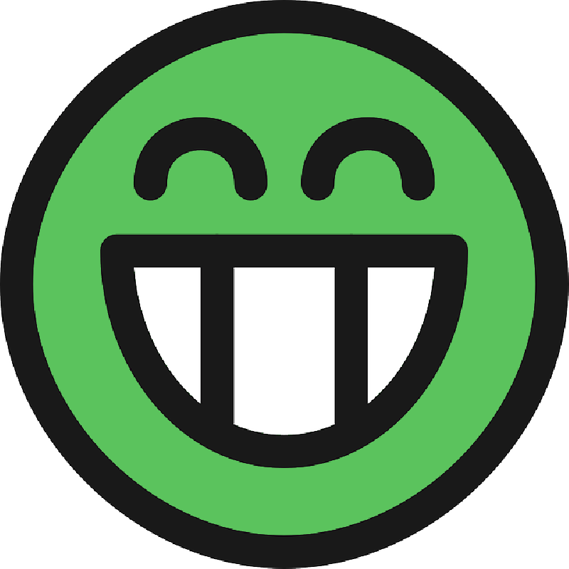GRIN, SMILEY, EMOTION, EMOTICON, GREEN, ICON, LAUGHING - Public ...