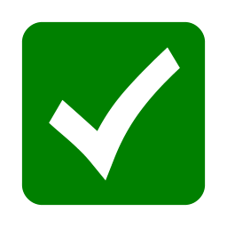 Blue tick icon Green | Volvoab