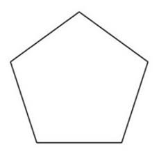 1 inch Pentagon Acrylic Template 3/8 Seam