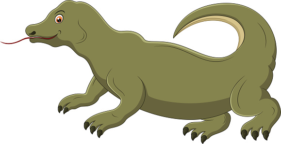 Komodo Dragon Clip Art, Vector Images & Illustrations