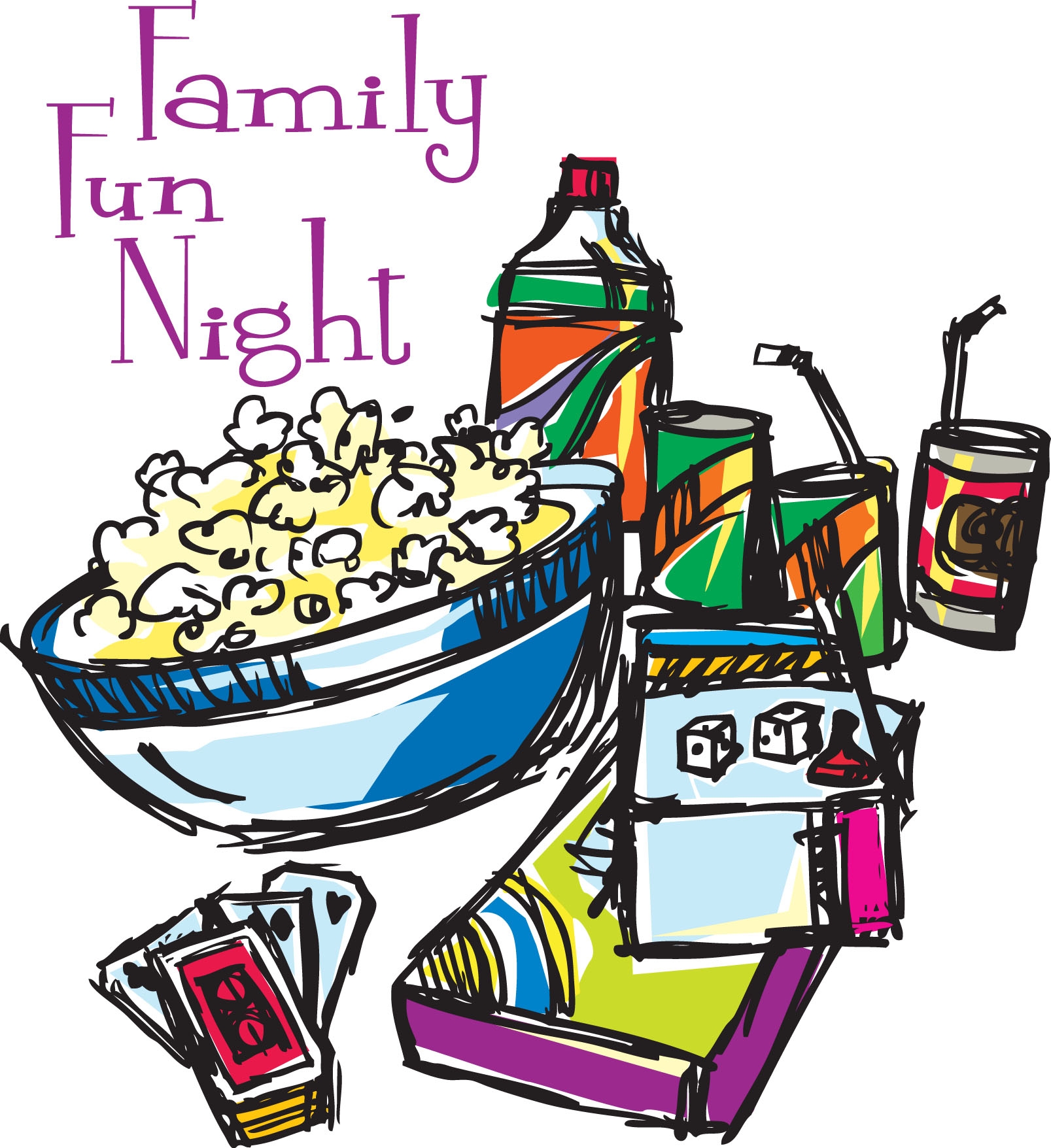 Church game night clipart