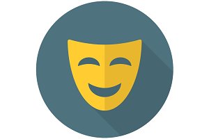 Comedy mask Photos, Graphics, Fonts, Themes, Templates ~ Creative ...