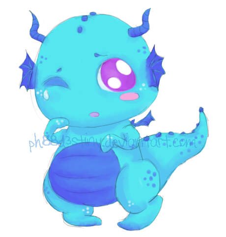 Baby Dragon - Blue by Ph88d3stiny on DeviantArt