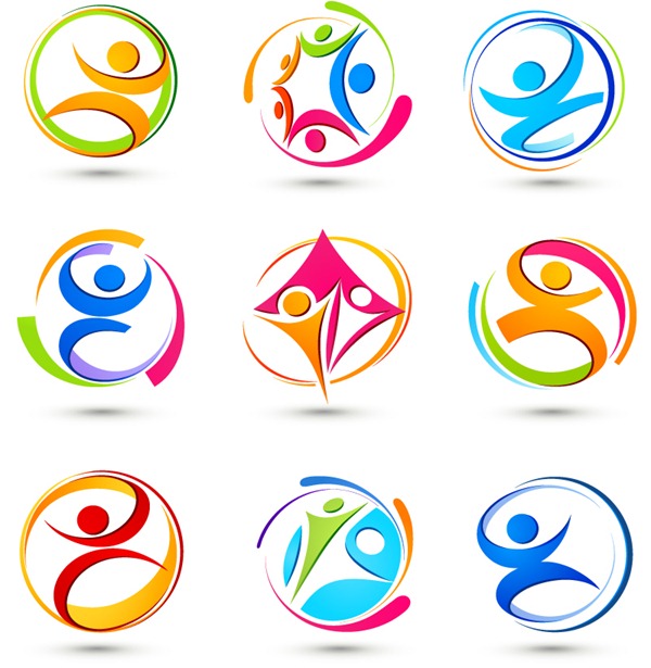 Exquisite creative people logo – vector material | My Free ...