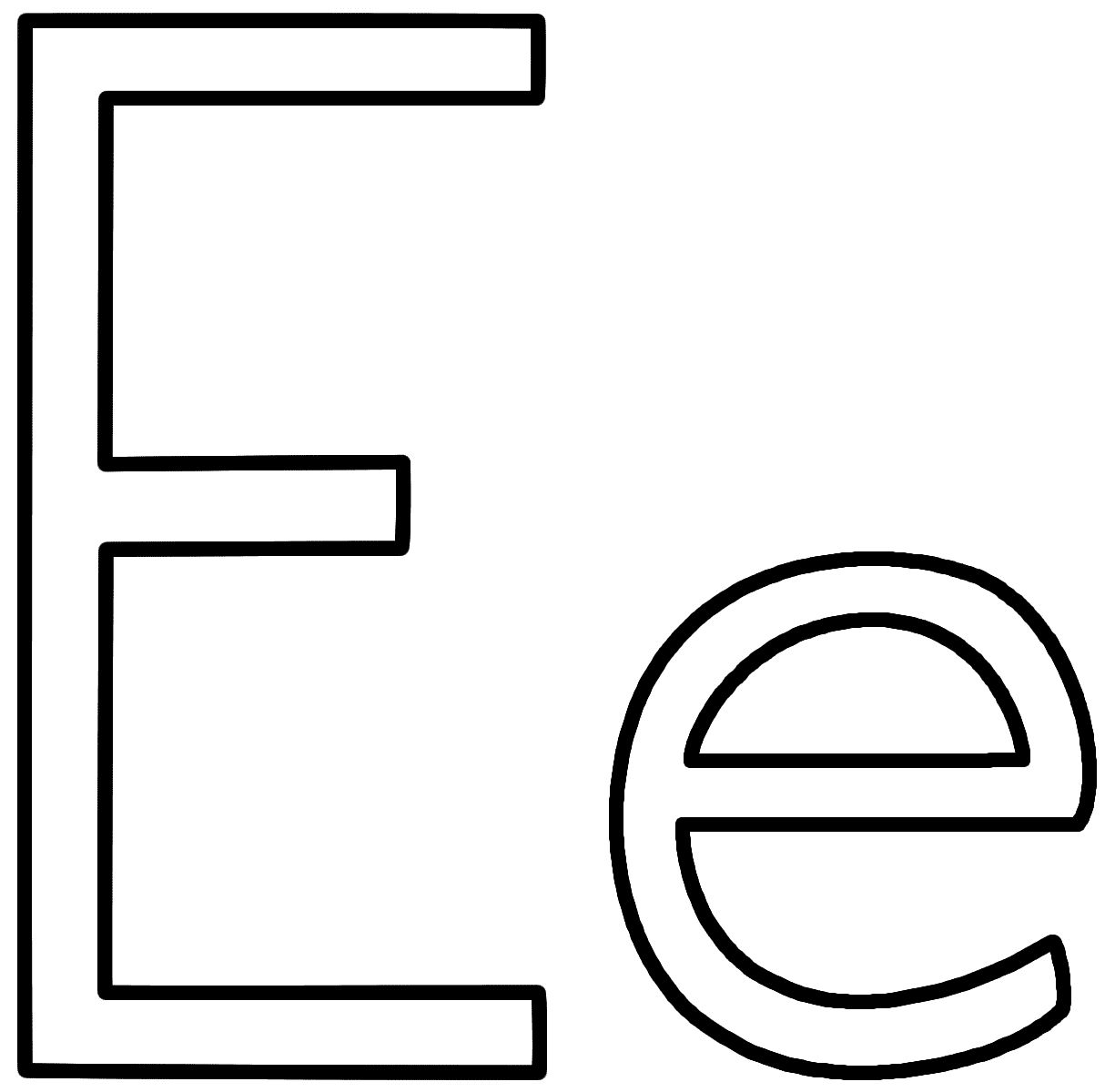 Letters E Coloring Pages | download free printable coloring pages