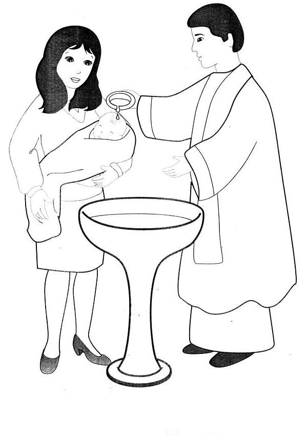 Sacrament of Baptism coloring page | Baptism