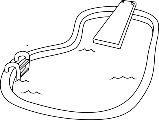 Swimming Pool Cartoon Black And Whiteswimming Pool Line Art Free ...