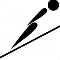 Olympic sports ski jumping pictogram clip art Free vector for free ...
