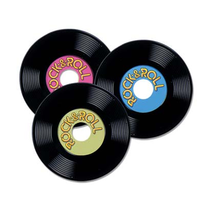 Customizable Plastic Rock and Roll Records