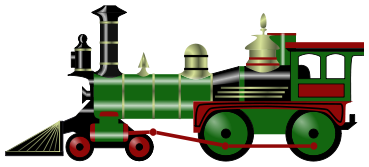 Steam train animated clipart