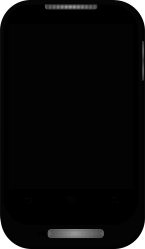 16586 mobile phone clip art black white | Public domain vectors