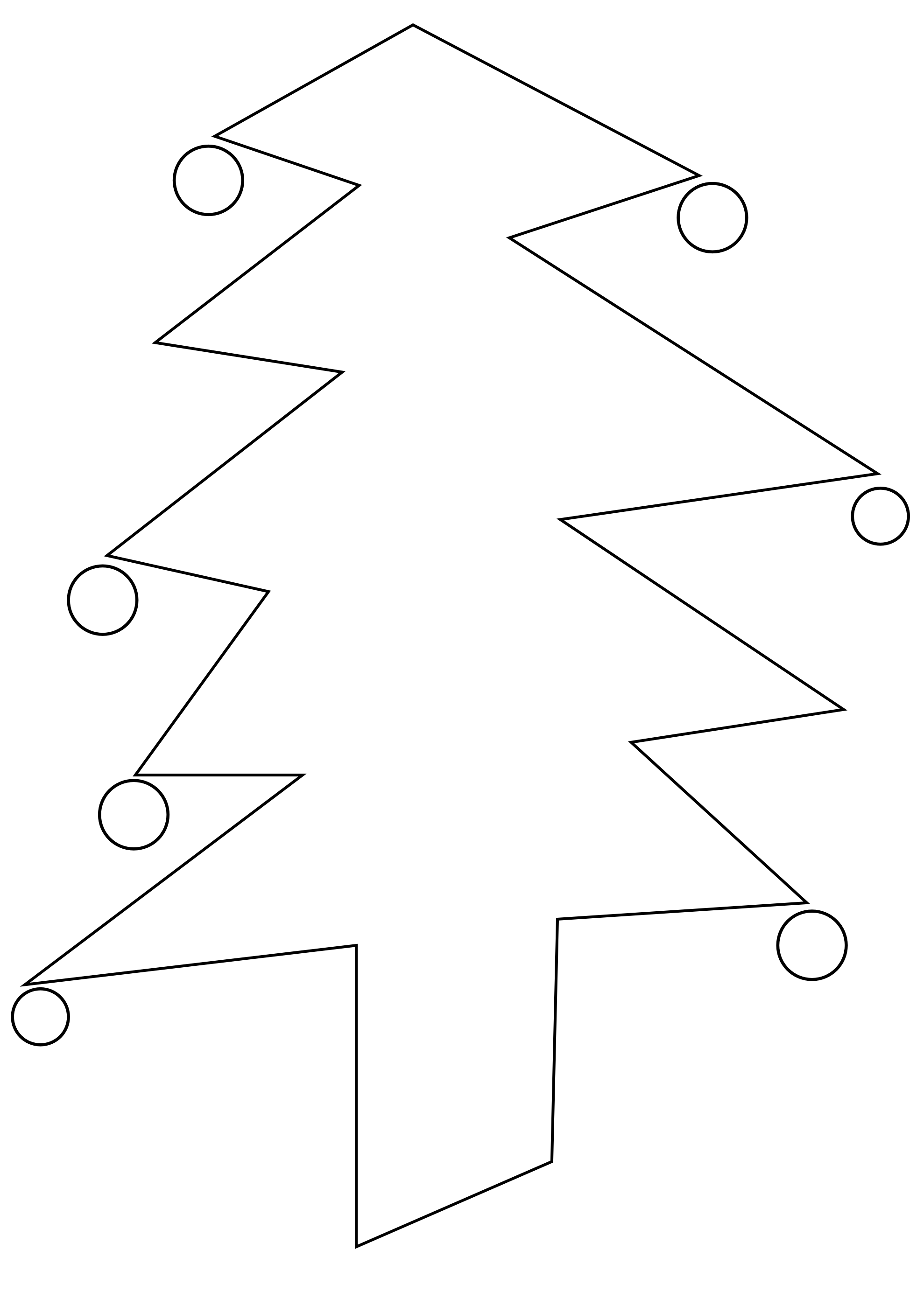 Xmas Christmas Tree 19 Black White Line Art Flower Flora xochi ...