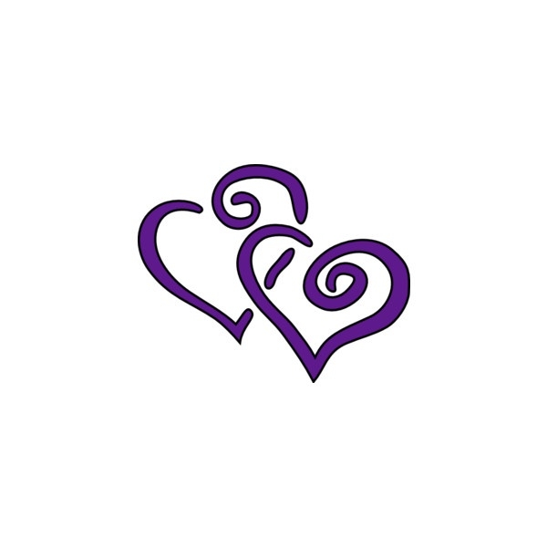 Purple Wedding Heart Clipart
