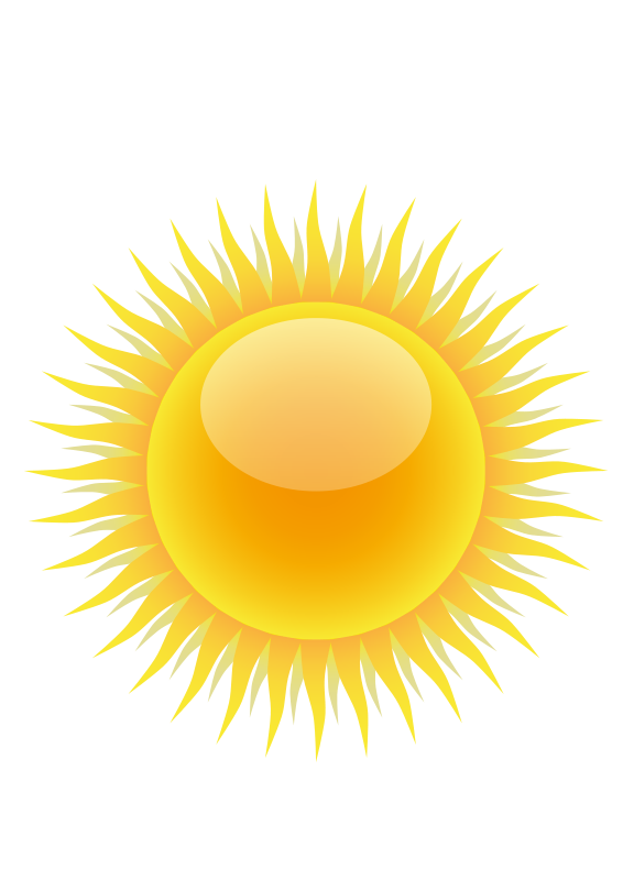 Sun clipart, perfect for summer style scrapbooking