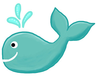 blue whales clip art – Etsy
